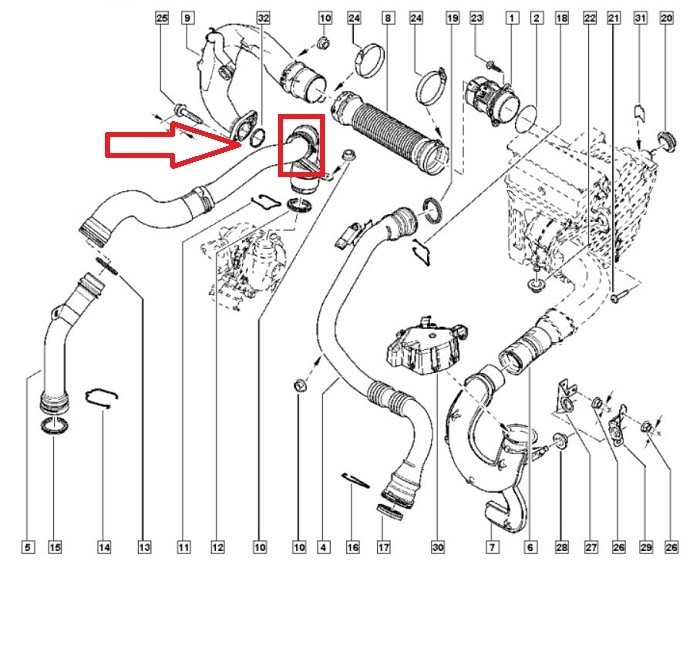 Шланг turbo інтеркулер renault fluence 1.5 dci Київ