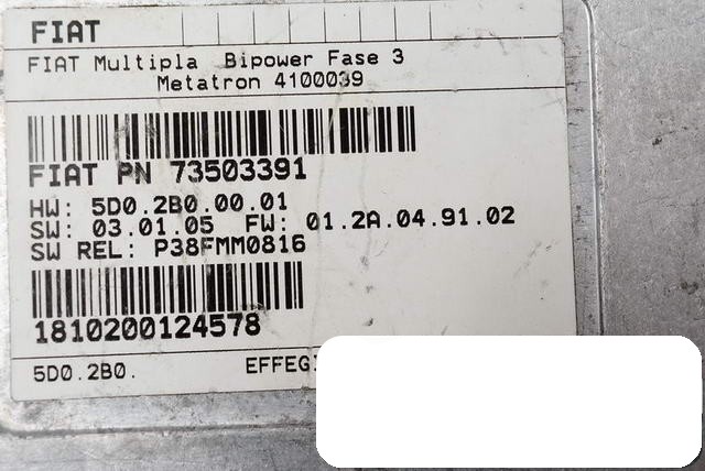 фото №3, Бортовий комп'ютер fiat multipla bipower 73503391