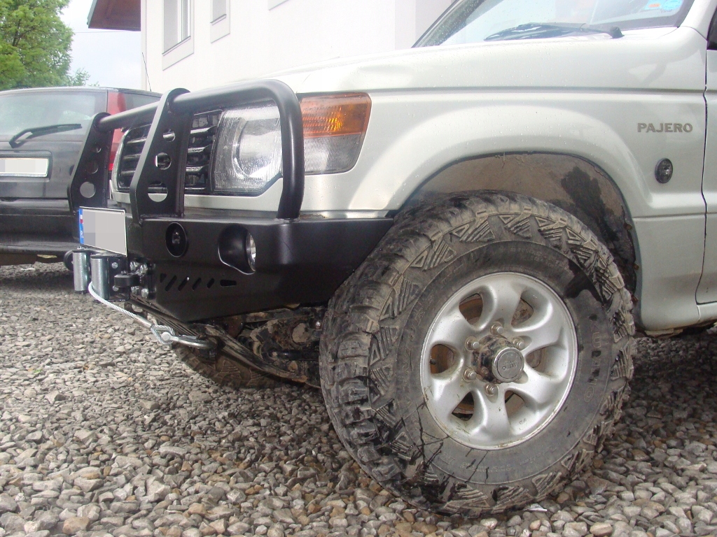 фото №9, Бампер перед mitsubishi pajero 2 металлический стальной