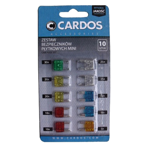 фото №1, K2 cardos предохранители płytkowe mini 10 sztuk