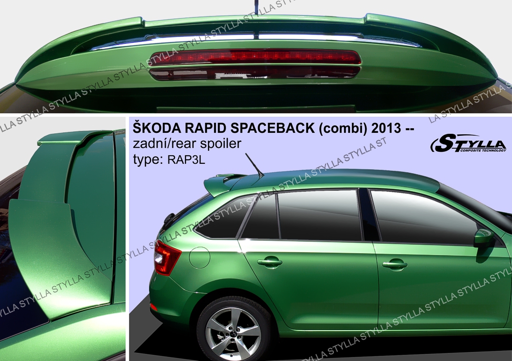 Купити Спойлер спойлер до skoda rapid spaceback hb 2012--
