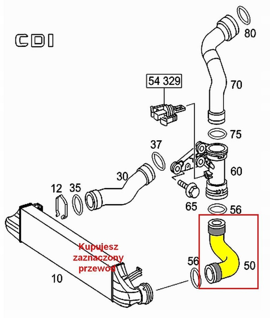 фото №5, Труба waz turbo інтеркулер mercedes w203 2035282882
