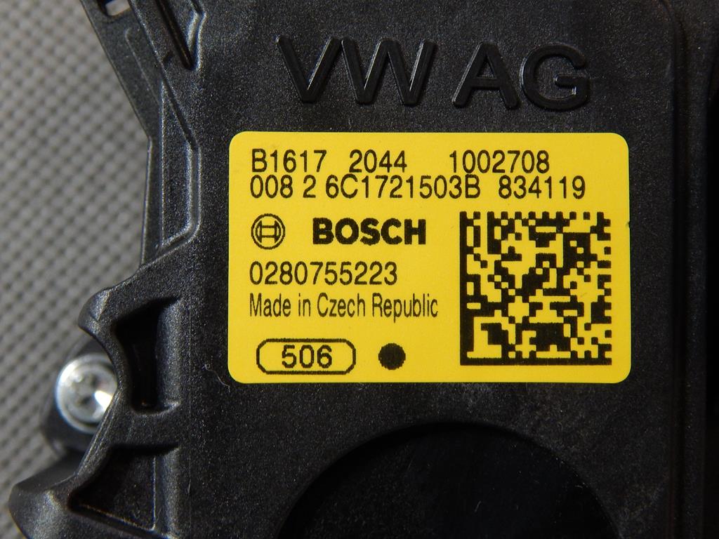 фото №3, Vw polo 6c 1.0 tsi потенциометр газа 6c1721503b